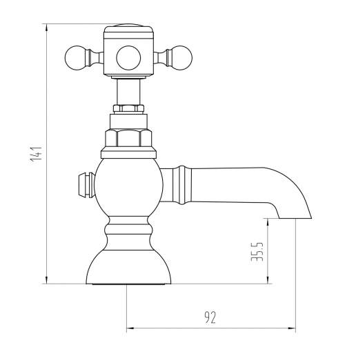 Holborn Edwardian Single Lever Basin Taps