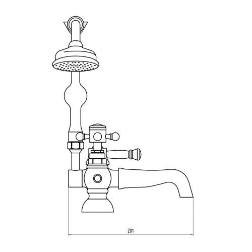 Holborn Edwardian Pillar Mounted Bath Shower Mixer
