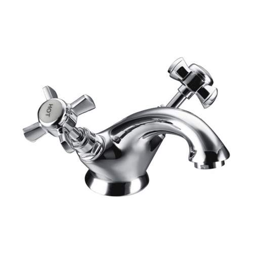 Holborn Victorian Twin Lever Basin Mixer with Click Clack Waste