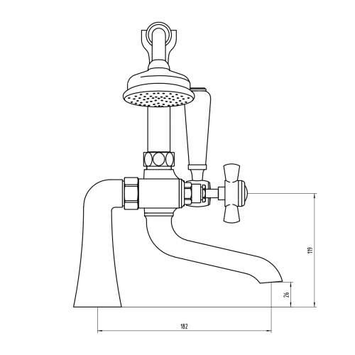 Holborn Victorian Pillar Mounted Bath Filler