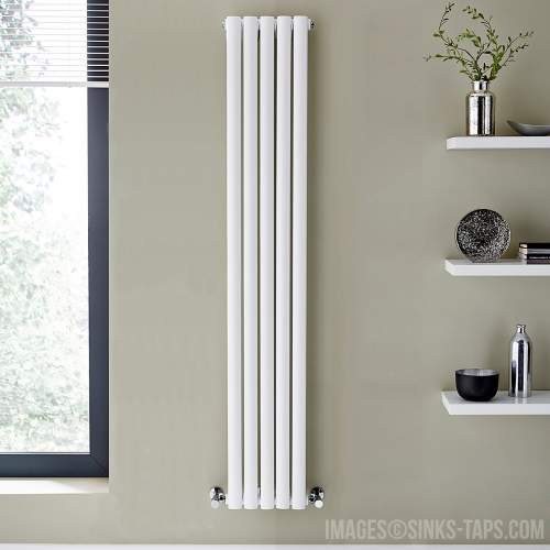 Kartell K-Rad Aspen Single White Designer Vertical Radiator 1800mm x 300mm