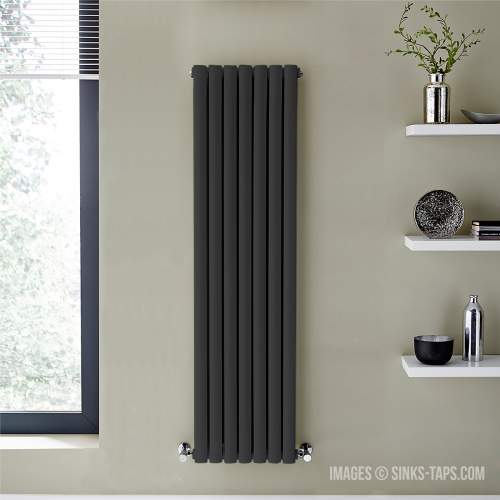 Kartell K-Rad Aspen Single Anthracite Designer Vertical Radiator 1600mm x 420mm