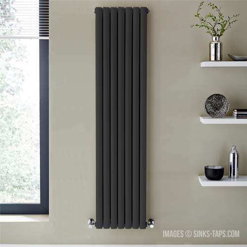 Kartell K-Rad Aspen Single Anthracite Designer Vertical Radiator 1800mm x 420mm