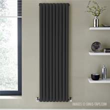 Kartell K-Rad Aspen Single Anthracite Designer Vertical Radiator 1800mm x 540mm