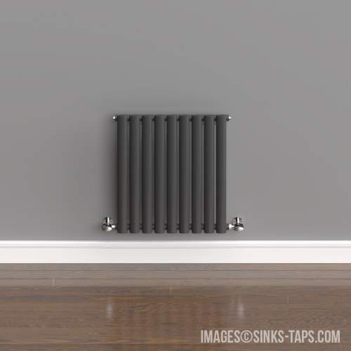 Kartell K-Rad Aspen Single Anthracite Horizontal Radiator 600mm x 540mm