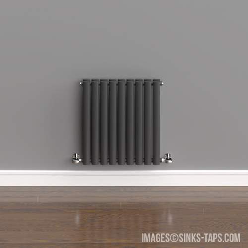 Kartell K-Rad Aspen Double Anthracite Horizontal Radiator 600mm x 540mm