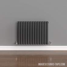 Kartell K-Rad Aspen Double Anthracite Horizontal Radiator 600mm x 780mm