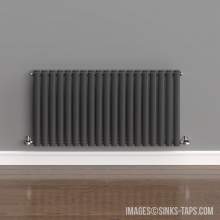 Kartell K-Rad Aspen Double Anthracite Horizontal Radiator 600mm x 1140mm