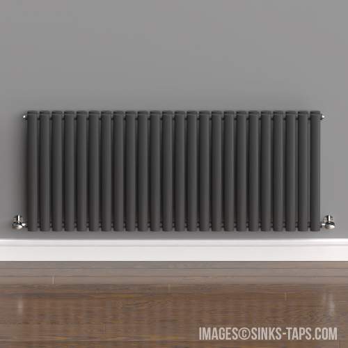 Kartell K-Rad Aspen Double Anthracite Horizontal Radiator 600mm x 1440mm