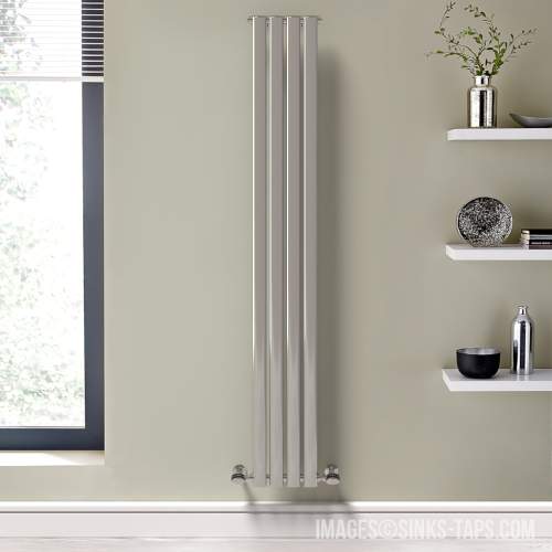 Kartell K-Rad Aspen Single Stainless Steel Vertical Radiator 1800mm x 250mm