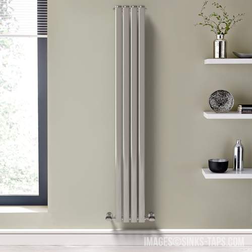 Kartell K-Rad Aspen Double Stainless Steel Vertical Radiator 1800mm x 250mm