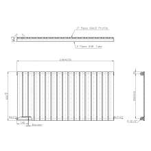 Kartell K-Rad Boston Single White Horizontal Radiator 600mm x 1190mm