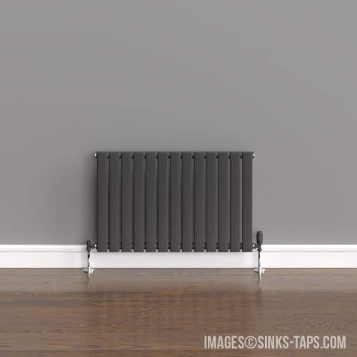 Kartell K-Rad Boston Single Anthracite Horizontal Radiator 600mm x 910mm