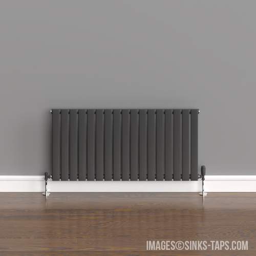 Kartell K-Rad Boston Single Anthracite Horizontal Radiator 600mm x 1190mm