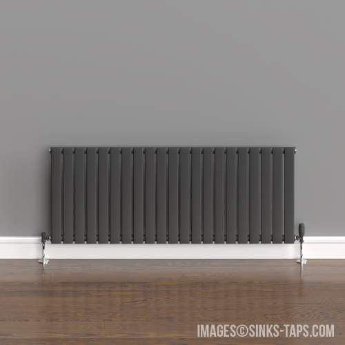 Kartell K-Rad Boston Single Anthracite Horizontal Radiator 600mm x 1470mm