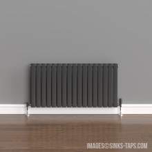 Kartell K-Rad Boston Double Anthracite Horizontal Radiator 600mm x 1190mm