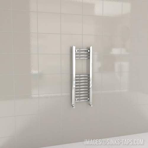 Kartell K-Rail Chrome Straight Bar Heated Towel Rail 300mm x 800mm