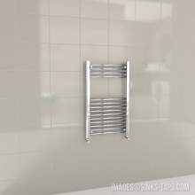 Kartell K-Rail Chrome Straight Bar Heated Towel Rail 500mm x 800mm