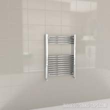 Kartell K-Rail Chrome Straight Bar Heated Towel Rail 600mm x 800mm