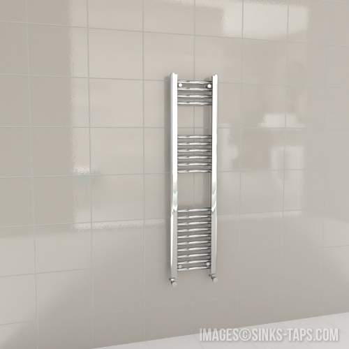 Kartell K-Rail Chrome Straight Bar Heated Towel Rail 300mm x 1200mm