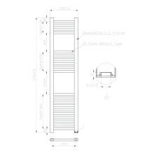 Kartell K-Rail Chrome Straight Bar Heated Towel Rail 300mm x 1200mm