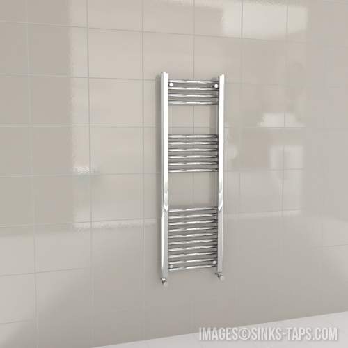 Kartell K-Rail Chrome Straight Bar Heated Towel Rail 400mm x 1200mm