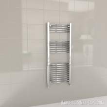 Kartell K-Rail Chrome Straight Bar Heated Towel Rail 500mm x 1200mm