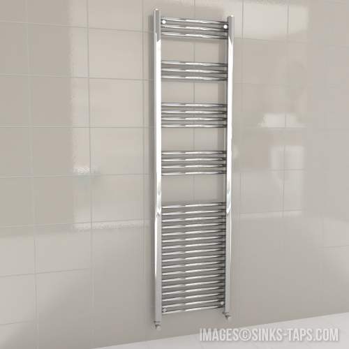 Kartell K-Rail Chrome Straight Bar Heated Towel Rail 500mm x 1800mm