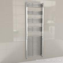 Kartell K-Rail Chrome Straight Bar Heated Towel Rail 600mm x 1800mm