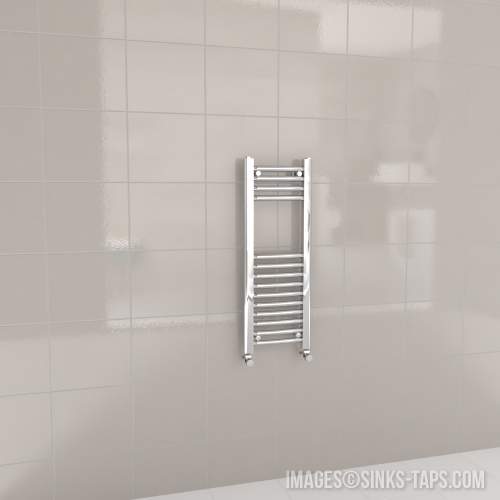 Kartell K-Rail Chrome Curved Bar Heated Towel Rail 300mm x 800mm