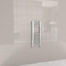 Kartell K-Rail Chrome Curved Bar Heated Towel Rail 300mm x 800mm