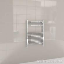 Kartell K-Rail Chrome Curved Bar Heated Towel Rail 600mm x 800mm