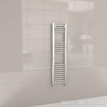 Kartell K-Rail Chrome Curved Bar Heated Towel Rail 300mm x 1200mm