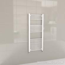 Kartell K-Rail White Straight Bar Heated Towel Rail 500mm x 1200mm