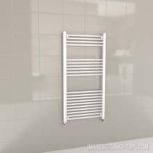 Kartell K-Rail White Straight Bar Heated Towel Rail 600mm x 1200mm