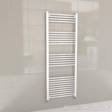 Kartell K-Rail White Straight Bar Heated Towel Rail 600mm x 1600mm