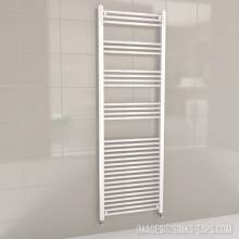 Kartell K-Rail White Straight Bar Heated Towel Rail 600mm x 1800mm