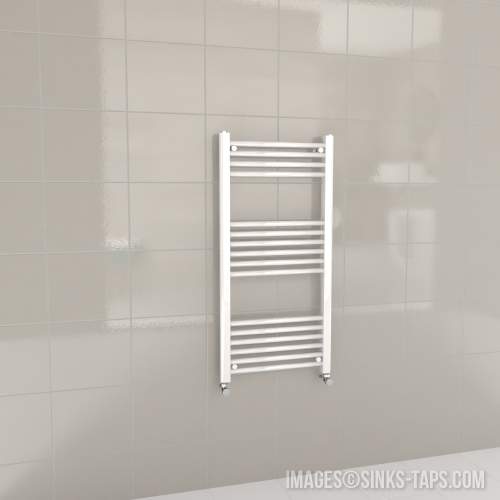 Kartell K-Rail White Straight Bar Heated Towel Rail 500mm x 1000mm