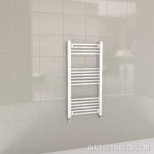 Kartell K-Rail White Straight Bar Heated Towel Rail 500mm x 1000mm