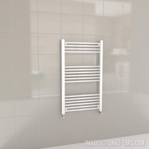 Kartell K-Rail White Straight Bar Heated Towel Rail 600mm x 1000mm