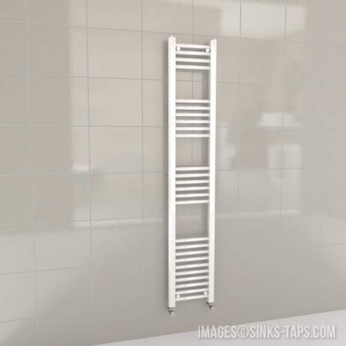 Kartell K-Rail White Straight Bar Heated Towel Rail 300mm x 1600mm