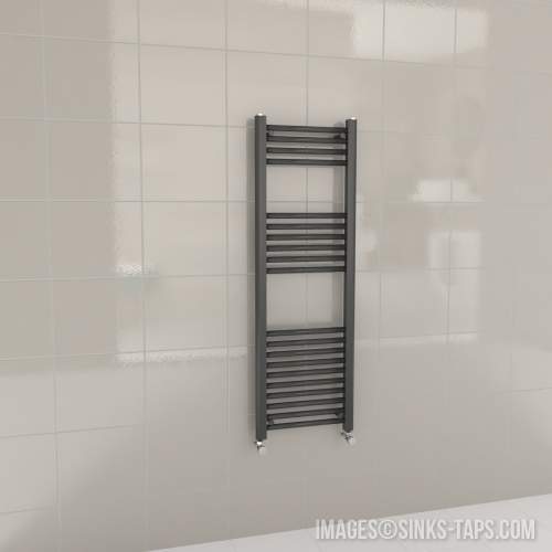 Kartell K-Rail Anthracite Straight Bar Heated Towel Rail 400mm x 1200mm