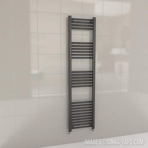 Kartell K-Rail Anthracite Straight Bar Heated Towel Rail 400mm x 1600mm