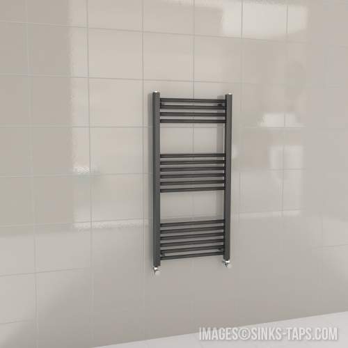 Kartell K-Rail Anthracite Straight Bar Heated Towel Rail 500mm x 1000mm