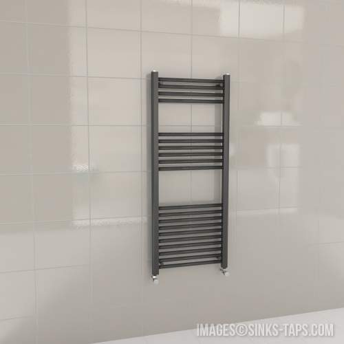 Kartell K-Rail Anthracite Straight Bar Heated Towel Rail 500mm x 1200mm