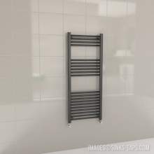 Kartell K-Rail Anthracite Straight Bar Heated Towel Rail 500mm x 1200mm