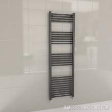 Kartell K-Rail Anthracite Straight Bar Heated Towel Rail 500mm x 1600mm