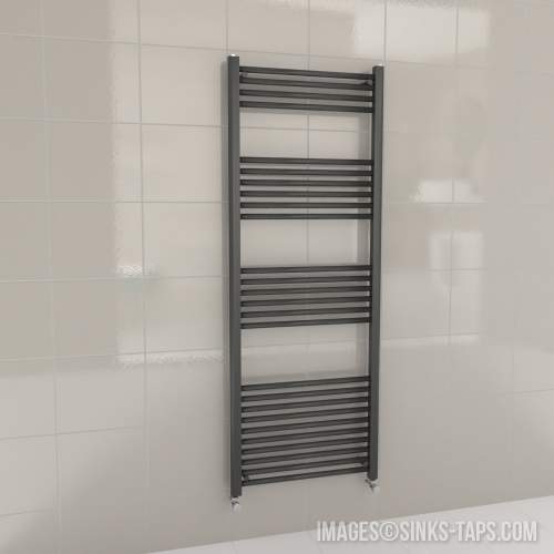 Kartell K-Rail Anthracite Straight Bar Heated Towel Rail 600mm x 1600mm