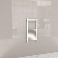 Kartell K-Rail White Curved Bar Heated Towel Rail 400mm x 800mm