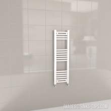 Kartell K-Rail White Curved Bar Heated Towel Rail 300mm x 1000mm